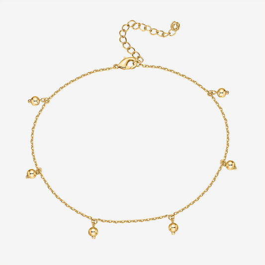 Charm Link Round Gold Anklet