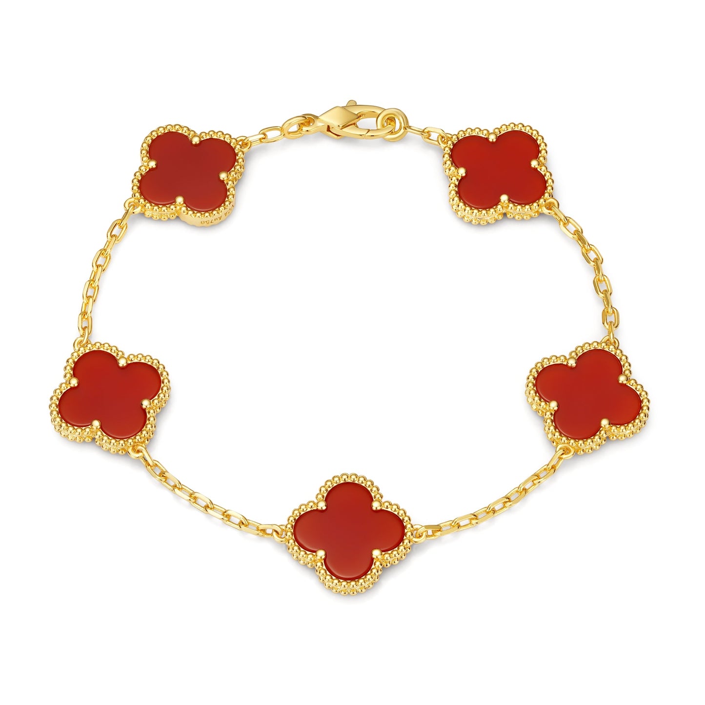 Love Clover Leaf Bracelet,925 Silver,18k Gold Plated