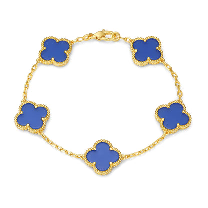 Love Clover Leaf Bracelet,925 Silver,18k Gold Plated