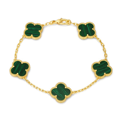 Love Clover Leaf Bracelet,925 Silver,18k Gold Plated