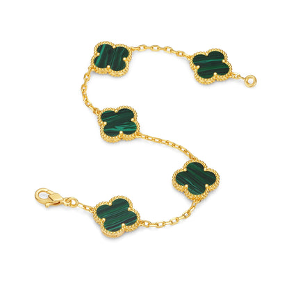 Love Clover Leaf Bracelet,925 Silver,18k Gold Plated