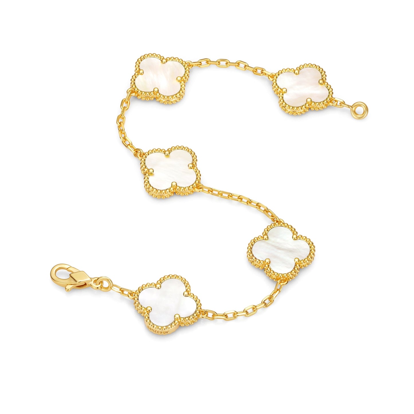 Love Clover Leaf Bracelet,925 Silver,18k Gold Plated