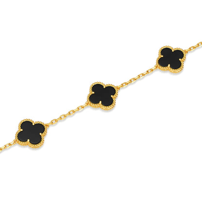 Love Clover Leaf Bracelet,925 Silver,18k Gold Plated