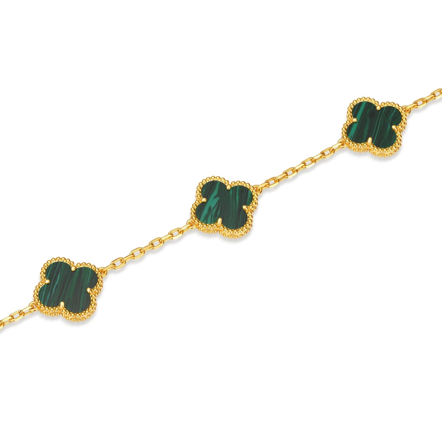 Love Clover Leaf Bracelet,925 Silver,18k Gold Plated