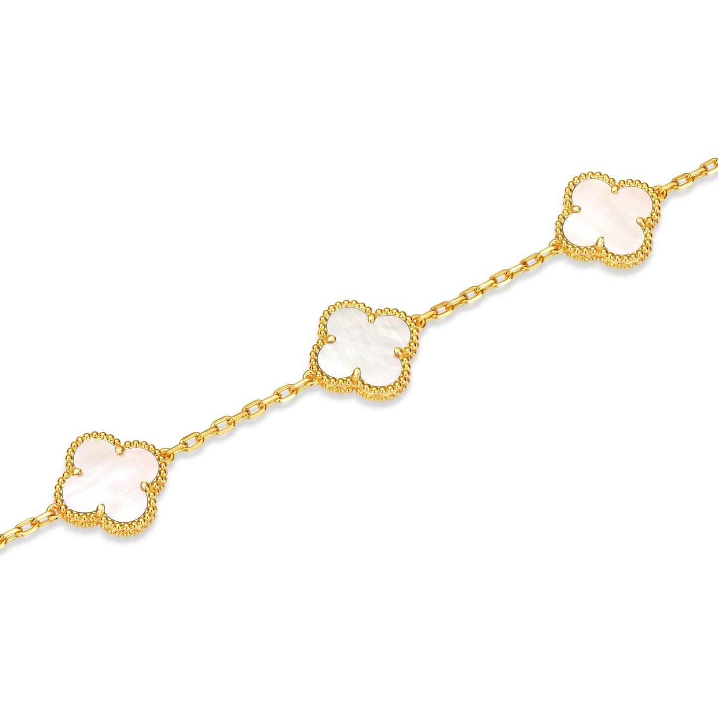 Love Clover Leaf Bracelet,925 Silver,18k Gold Plated