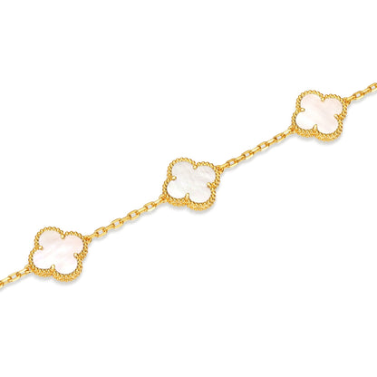 Love Clover Leaf Bracelet,925 Silver,18k Gold Plated